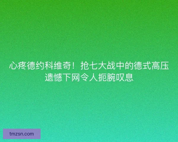 心疼德约科维奇!抢七大战中的德式高压遗憾下网令人扼腕叹息 心疼德约科维奇!抢七大战中的德式高压遗憾下网令人扼腕叹息